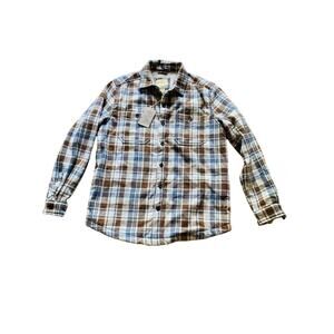 Telluride Clothing Company Men's Medium Sherpa Lined Flannel Plaid Shacket NWT